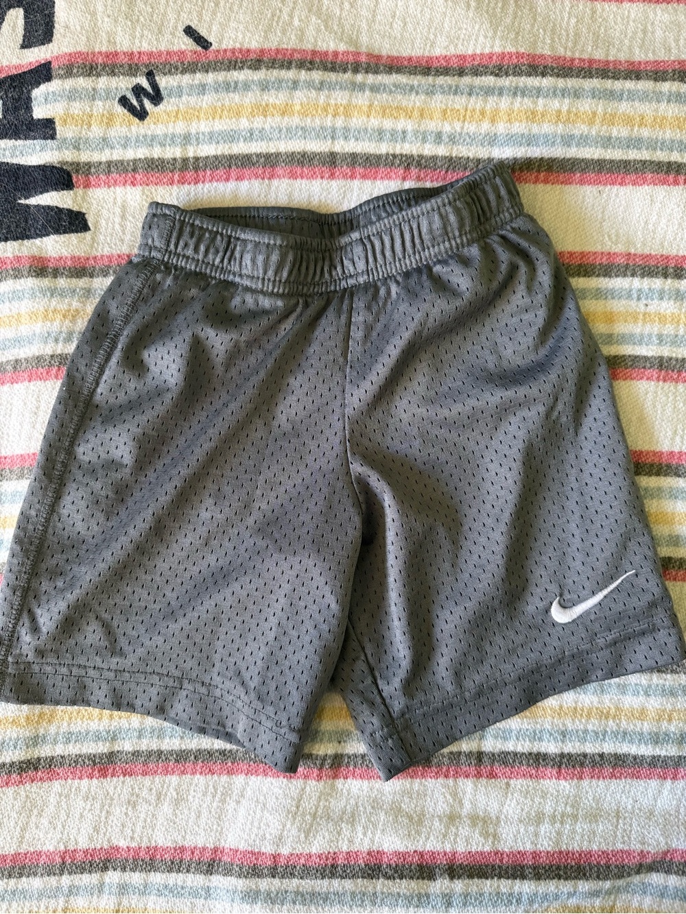Nike Kids Grey Dri-FIT Mesh Athletic Shorts